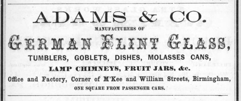 Adams & Co. advertisement in the Directory of Pittsburgh and Allegheny cities for 1869