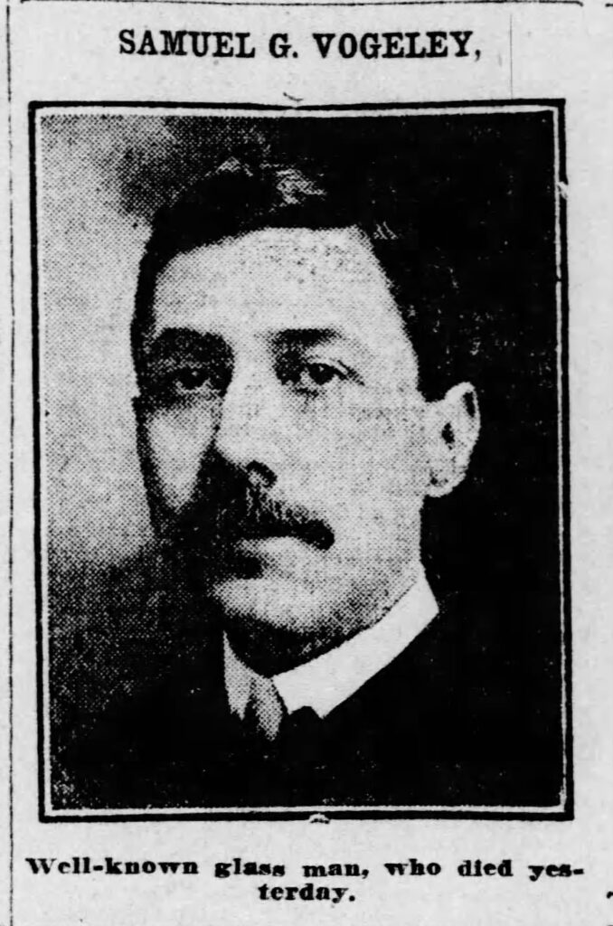 Samuel G. Vogeley as published in the Pittsburgh Post 1907