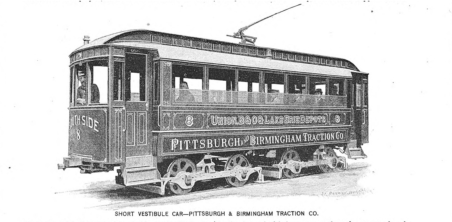 Pittsburgh and Birmingham Traction Company -- Electric Railway -- drawing as published in the August 1891 Issueof The Street Railway Journal