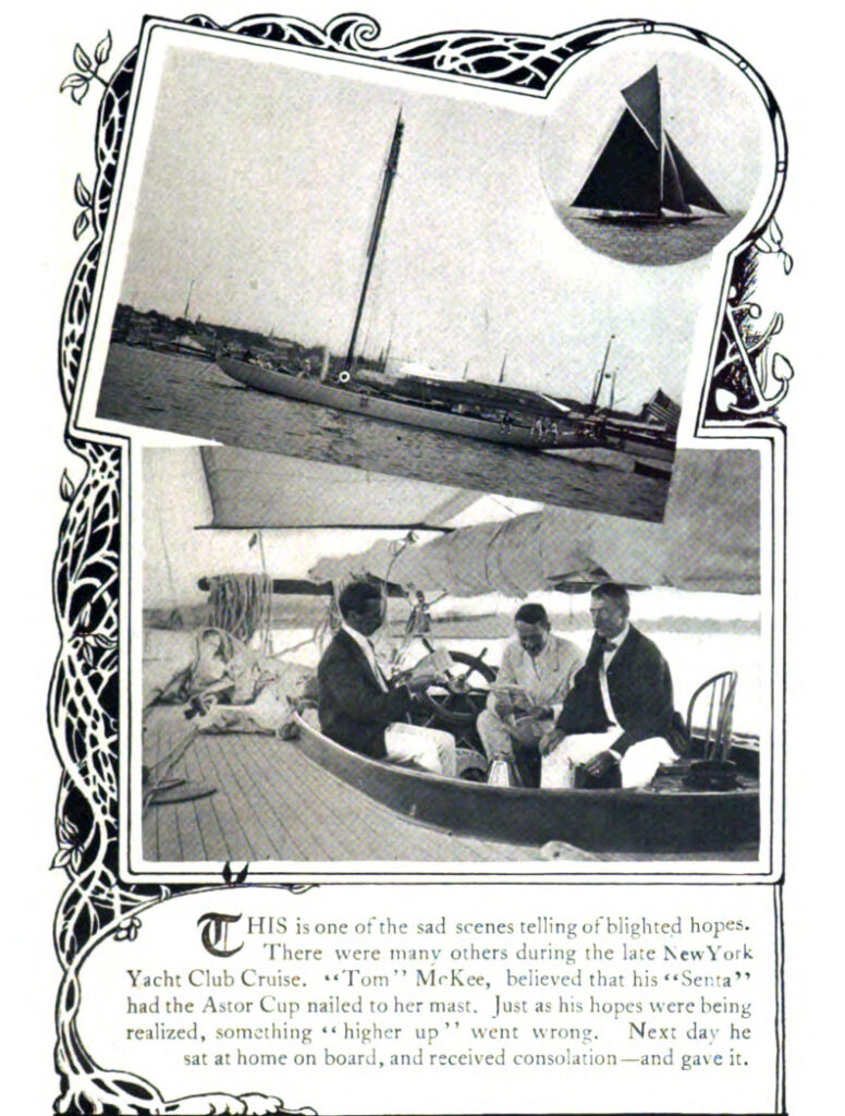 Thomas McKee on his Yacht the Senta as published in the Burr McIntosh Monthly November 1903