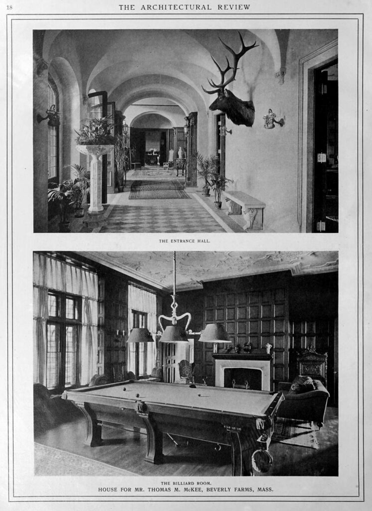 Thomas M. McKee home at Beverly Farms, MA as published in the The works of Guy Lowell
