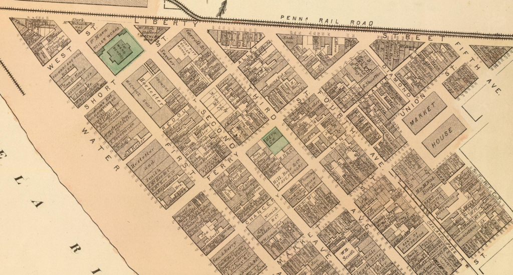 S. McKee & Co. Offices at Water and Ferry – 1872 G.M. Hopkins Map