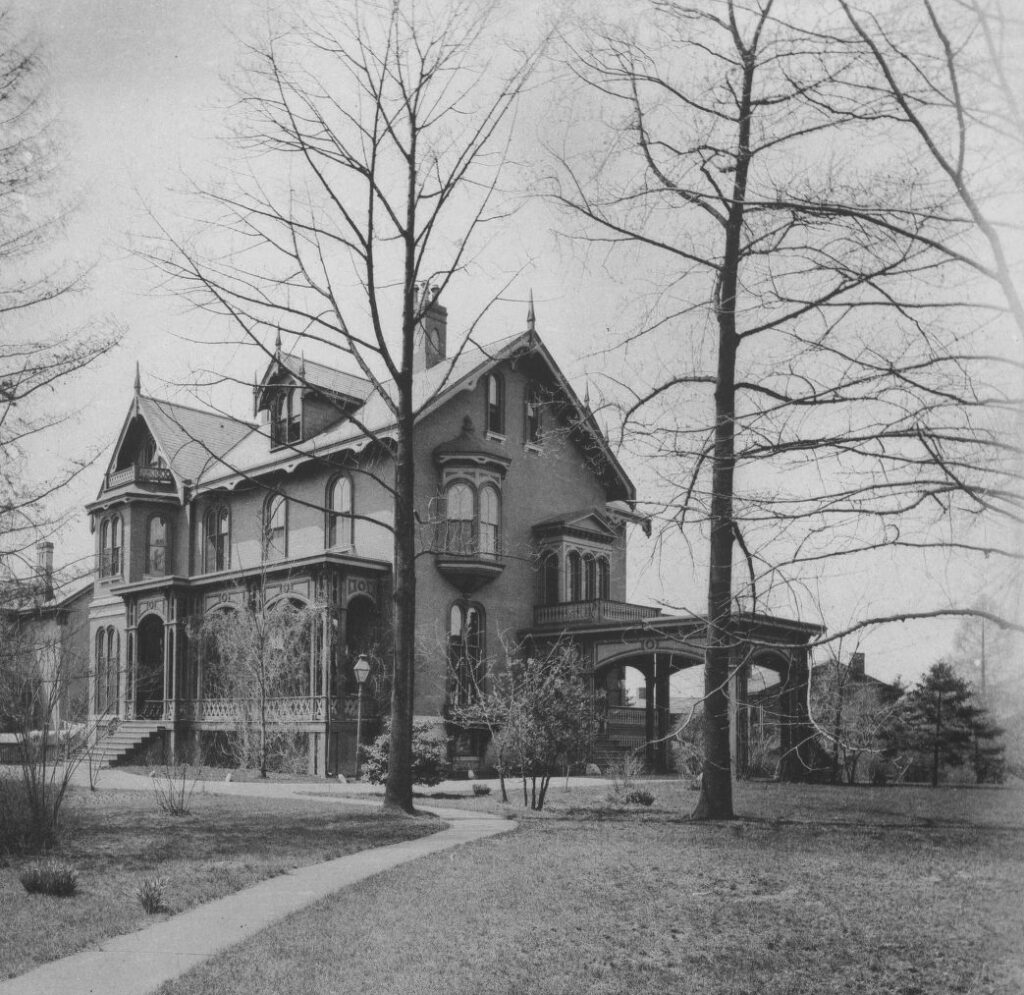 Melissa Patterson McKee and then Melissa McKee Carnahan home at Highland and Fifth Avenue as published in Pittsburgh illustrated. pt.2 dated 1889